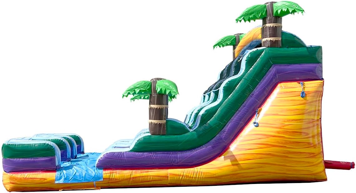 Ucades Double Lane Inflatable Water Slide for Kids and Adults, Commercial Grade Giant Blow Up Backyard Water Fun, includes Electric Air Blower