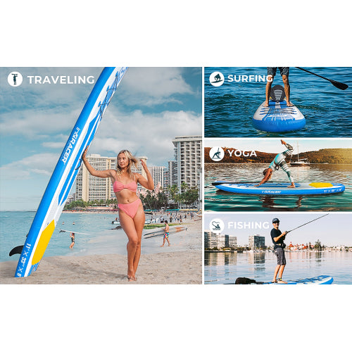 Inflatable Stand Up Paddle Board - Includes Free Premium SUP Accessories & Backpack: Perfect for Versatile Water Adventures