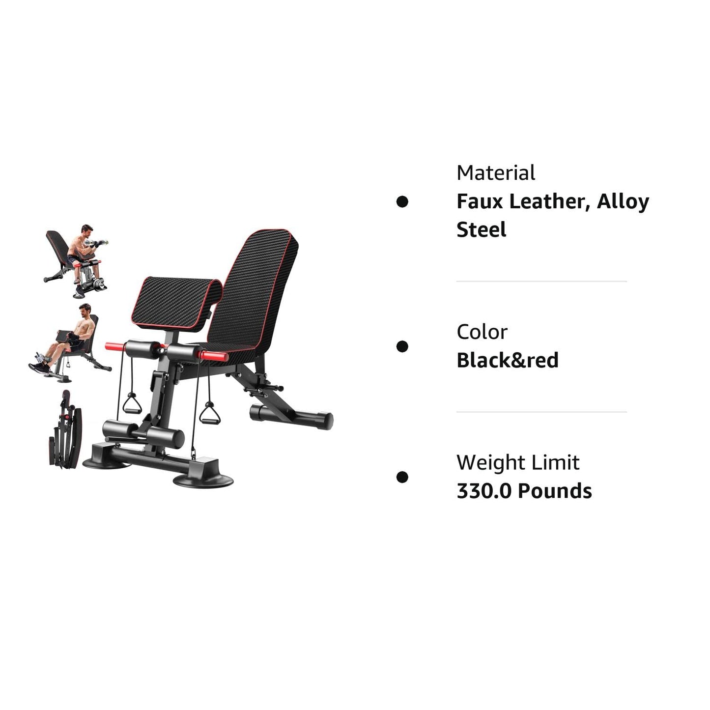 Adjustable Weight Bench multi-function Workout Bench for Home Gym,Foldable Incline Decline Benches for Full Body Workout 660LBS