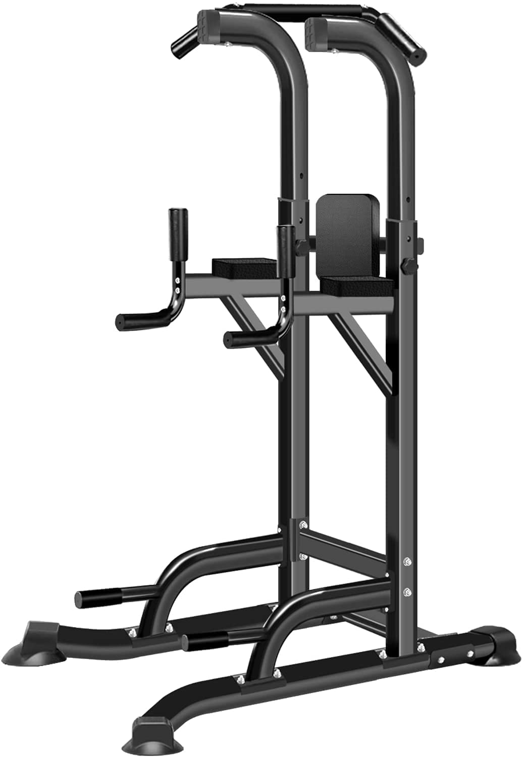 Power Tower Adjustable Height Pull Up & Dip Station Multi-Function Home Strength Training Fitness Workout Station for Home Gym